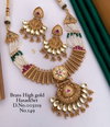 Antique Design Brass High Gold Plated Hasadi Set Neckless Wholesale Online

